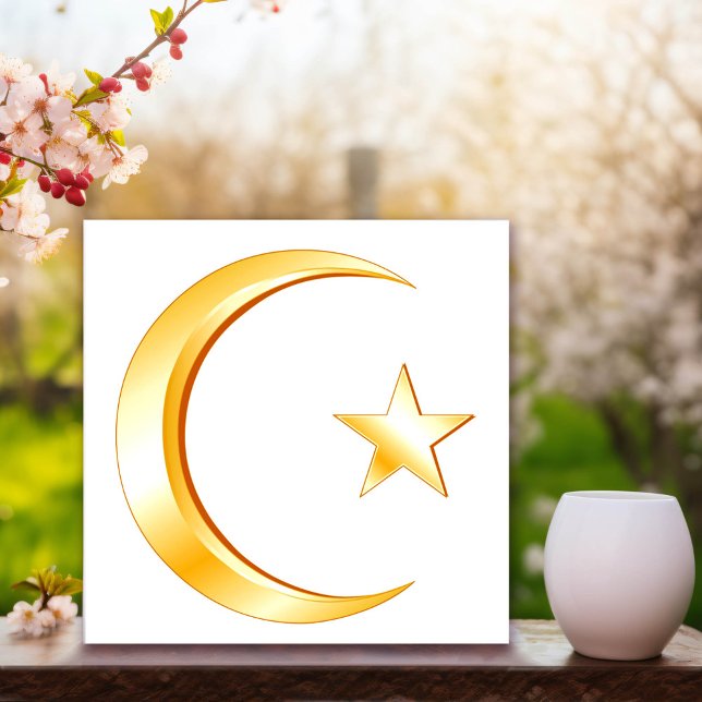Islam Symbol Photo Print (Islam Symbol Photo Print.
Crescent moon and star, symbol of Islam. )