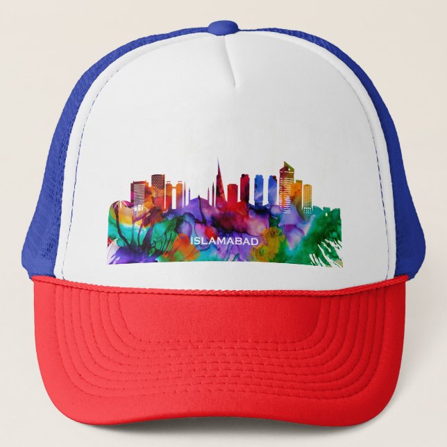 Islamabad Skyline Trucker Hat (Front)