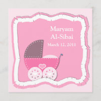 Islamic Aqiqah baby invitation bismillah muslim