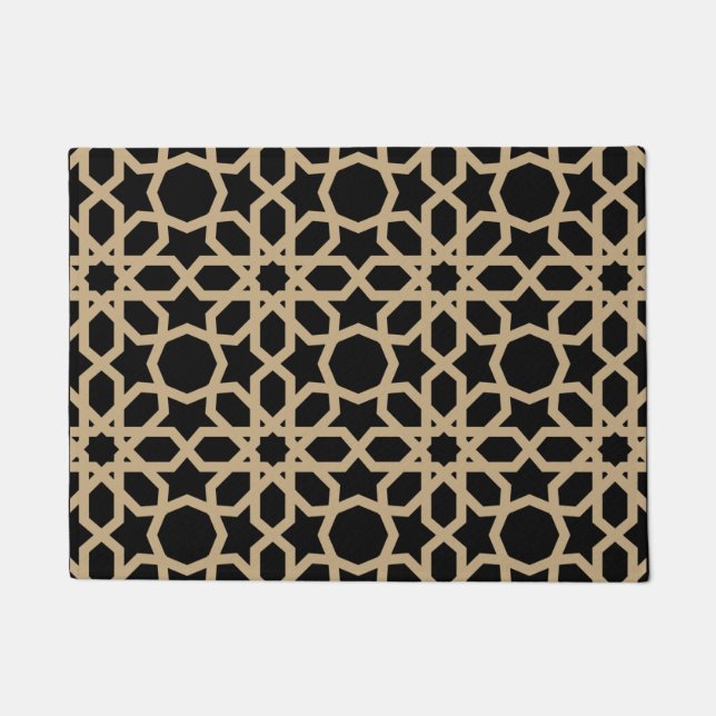 Islamic Arabic Geometric Pattern Design Abstract  Doormat (Front)
