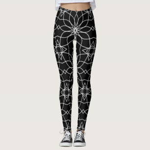 Islamic Art Geometric Pattern Design Abstract Leggings