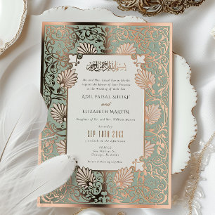Islamic Art Nouveau Gold Foil Accents Wedding