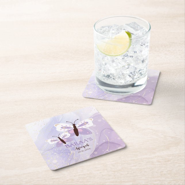 Islamic Baby Girl Aqeeqah Paper Coasters (Insitu)