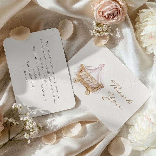 Islamic Baby Girl Aqiqah Thank You Card (Creator Uploaded)