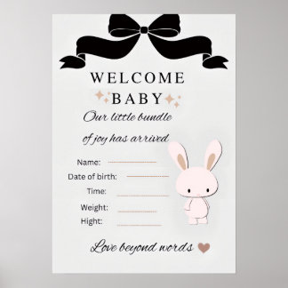 Islamic Baby Shower poster – Welcome Baby Gir