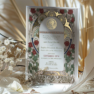 Islamic Burgundy Wedding Art Nouveau Mucha