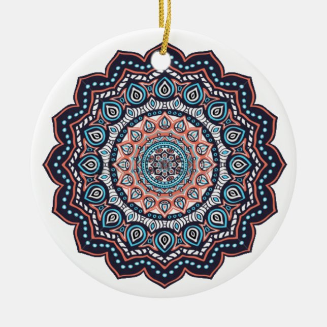 islamic Ceramic Circle Ornament (Front)