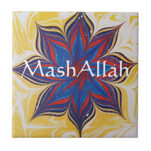 Islamic Ceramic Tile, Small (4.25" x 4.25") Tile