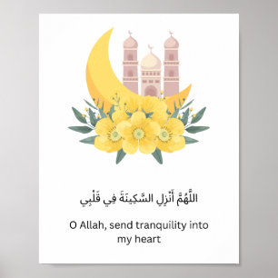 Islamic Crescent Moon & Mosque Wall Print 