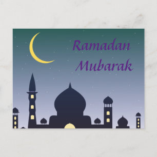 Islamic Crescent Ramadan Kareem Fasting Mosque Postcard