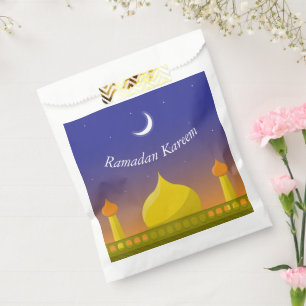 Islamic Crescent Ramadan Kareem Typographic Art Favour Bag