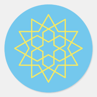 Islamic decoration classic round sticker