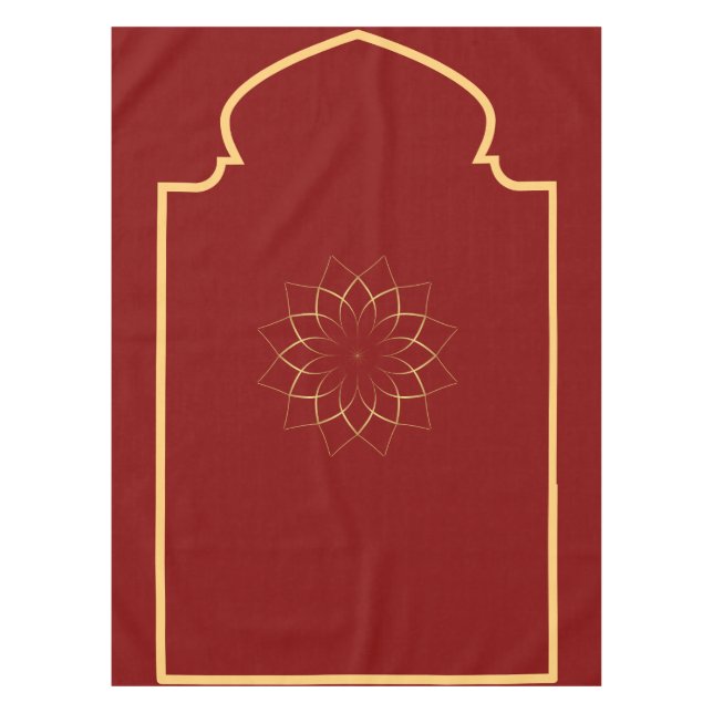 Islamic Design Sacred Muslim Prayer Rug Tablecloth (Front)