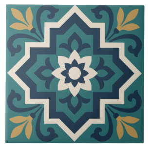 Islamic Floral Tile Pattern