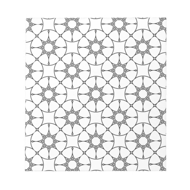 Islamic Geometric Pattern  Arabic Design Cute   Notepad (Front)