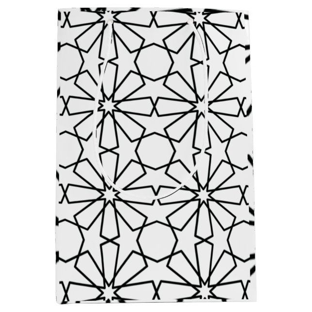 Islamic Geometric Pattern  Arabic Design     Medium Gift Bag (Front)