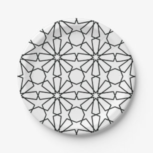 Islamic Geometric Pattern  Arabic Design   Paper Plate