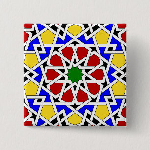 Islamic geometric pattern button