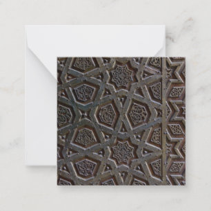 Islamic geometric pattern card