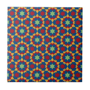 islamic geometric pattern ceramic tile