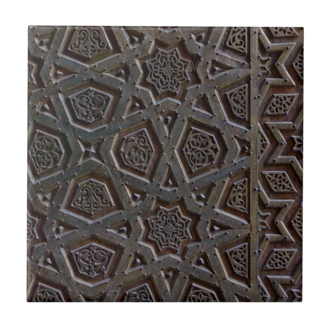 Islamic Geometric Pattern Ceramic Tile (Front)