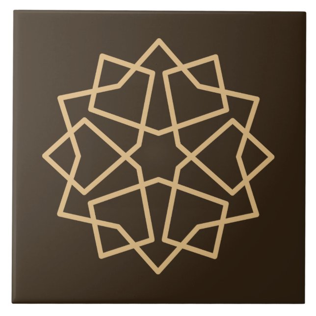 Islamic geometric pattern ceramic tile (Front)