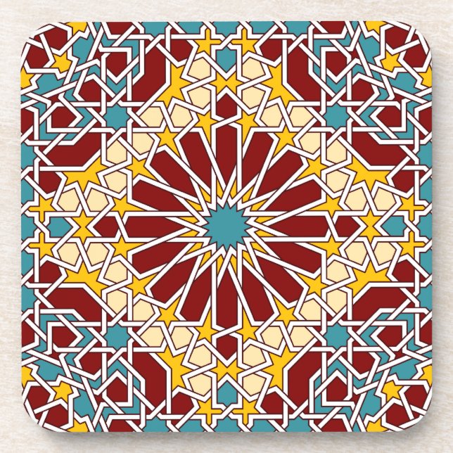 Islamic geometric pattern coaster (Front)