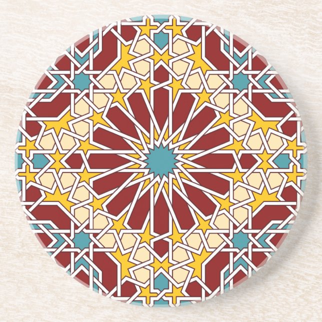 Islamic geometric pattern coaster (Front)