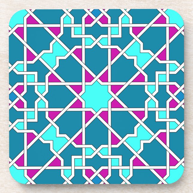 Islamic geometric pattern coaster (Front)