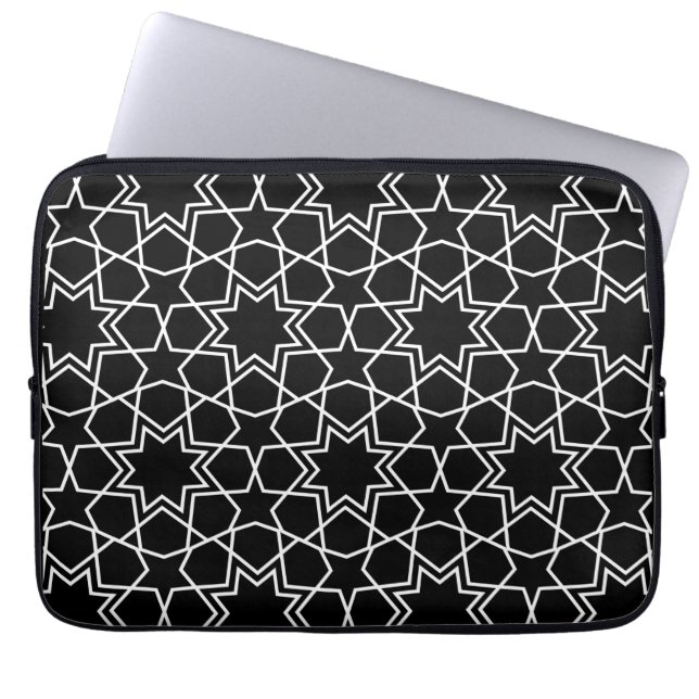 Islamic Geometric Pattern Design Arabic Abstract Laptop Sleeve (Front)