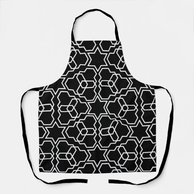 Islamic Geometric Pattern Design Arabic Vintage    Apron (Front)