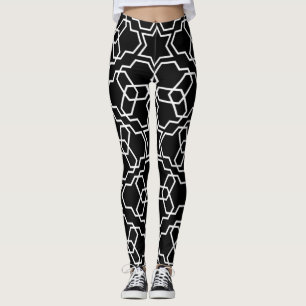 Islamic Geometric Pattern Design Arabic Vintage Leggings