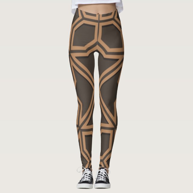 Islamic Geometric Pattern Design   Leggings (Front)
