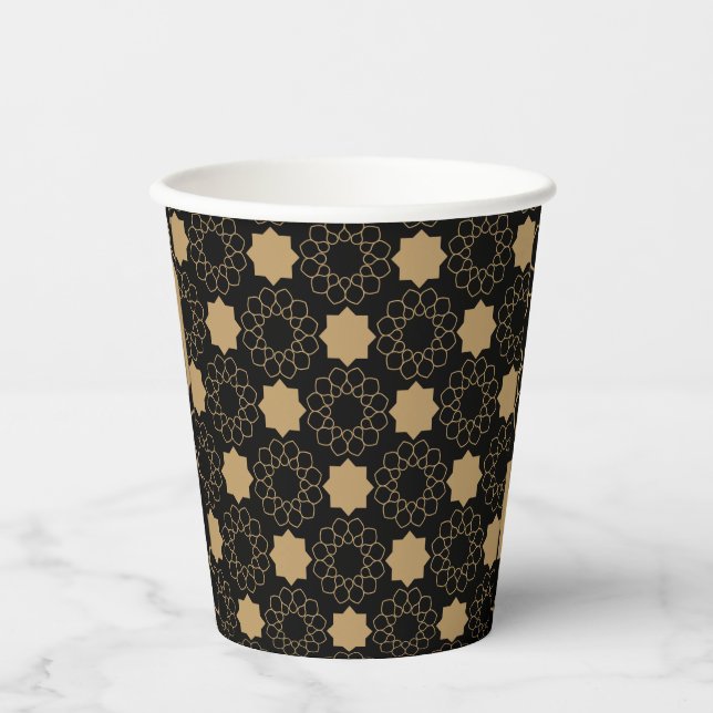 Islamic Geometric Pattern Design Turkish   Paper Cups (Front)
