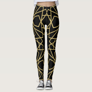 Islamic Geometric Pattern Design Vintage Leggings