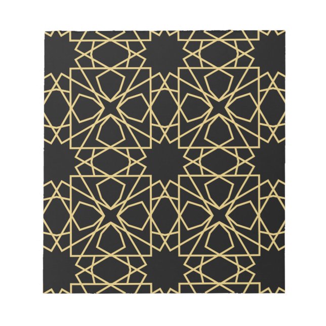 Islamic Geometric Pattern Design Vintage   Notepad (Front)