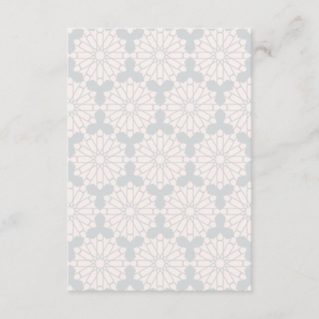 Islamic Geometric Pattern Enclosure Card (Front)