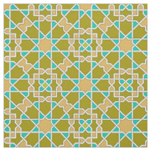Islamic geometric pattern fabric