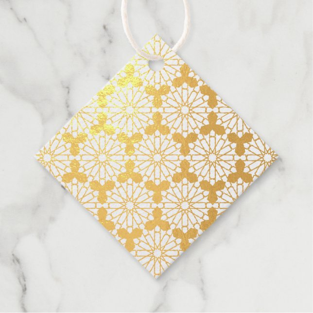 Islamic Geometric Pattern Favour Tags (Front)