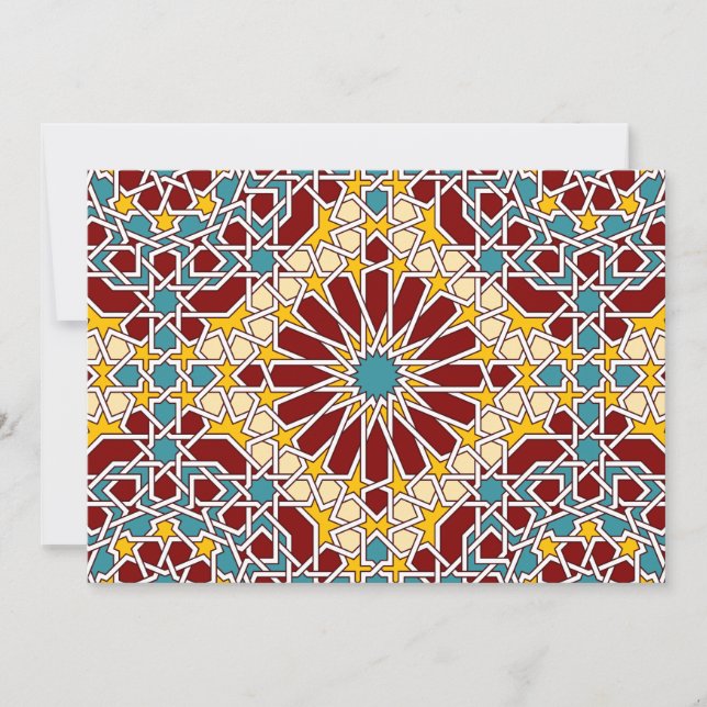 Islamic geometric pattern Flat Card (Front)