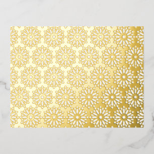 Islamic Geometric Pattern Foil Invitation Postcard