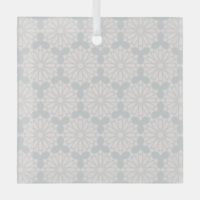 Islamic Geometric Pattern Glass Tree Decoration (Front)
