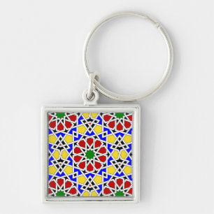 Islamic geometric pattern keychain