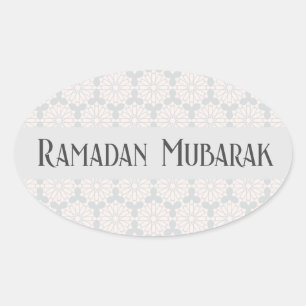 Islamic Geometric Pattern Oval Sticker