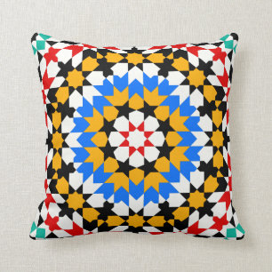 Islamic geometric pattern pillow