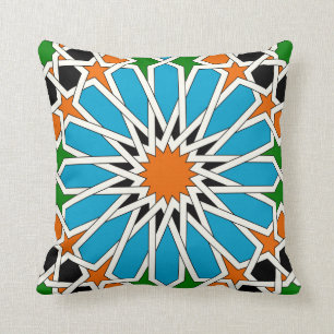 Islamic geometric pattern pillow