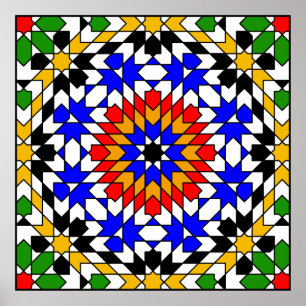 Islamic geometric pattern Poster