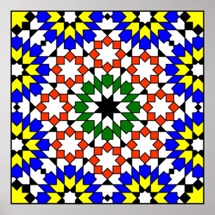 Islamic geometric pattern Poster