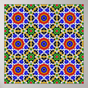 Islamic geometric pattern Poster