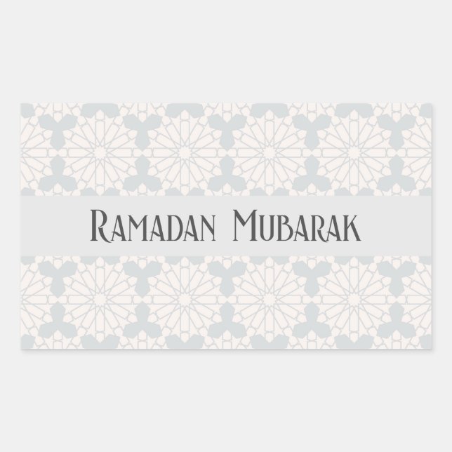 Islamic Geometric Pattern Rectangular Sticker (Front)